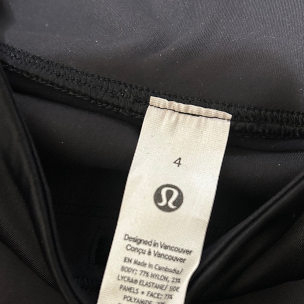 Lululemon Black Athletic Leggings - Size 4
